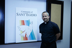 EXPANDING THE COMMUNITY Father Michael Cummins, the new chaplain at Notre Dame High School and the University of Tennessee-Chattanooga Catholic Student Center, plans to establish a Sant’Egidio Community in Chattanooga. Photo by Bill Brewer