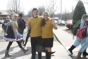 Knoxville Catholic High School Students Michael Kirrman and Marisa Kirrman dress the part of Star Trek on Tacky Twins Day as part of Catholic Schools Week. Photo by Bill Brewer
