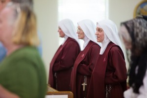 Handmaids of the Precious Blood attend Mass on their first anniversary as members of the Diocese of Knoxville. Photo by Stephanie Richer